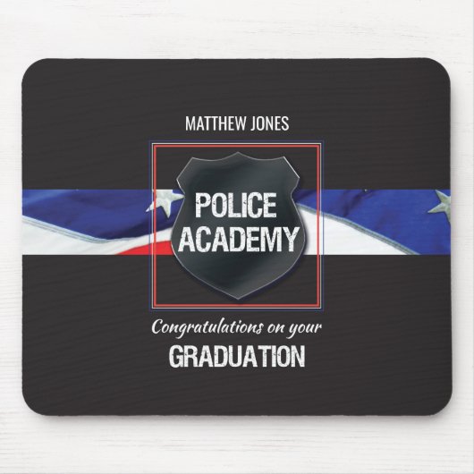 Individuelle Name, Abschluss der Polizeiakademie Mousepad (Vorne)
