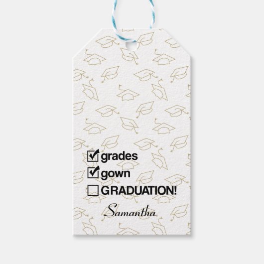 Individuelle Name Abschluss-Geschenk | Funny Absch Geschenkanhänger (Vorderseite)