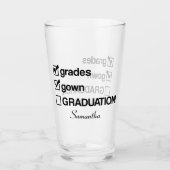 Individuelle Name Abschluss-Geschenk | Funny Absch Glas (Vorderseite)