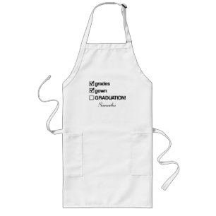 Individuelle Name Abschluss-Geschenk Funny Absch Lange Schürze