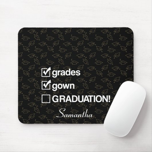 Individuelle Name Abschluss-Geschenk | Funny Absch Mousepad (Mit Mouse)