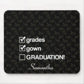 Individuelle Name Abschluss-Geschenk | Funny Absch Mousepad (Vorne)