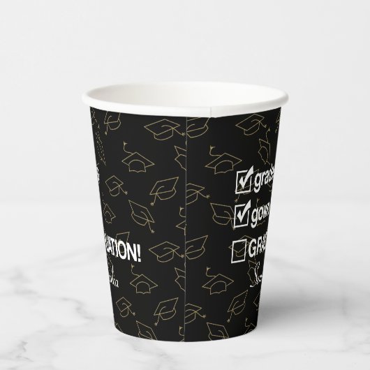 Individuelle Name Abschluss-Geschenk | Funny Absch Pappbecher (Rechts)