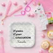 Individuelle Name Abschluss-Geschenk | Funny Absch Pappteller (Party)