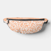 Individuelle Name Abstrakt Floral Elegante Peach W Bauchtasche (Ablage )