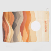 Individuelle Name Abstrakte Landschaftsbilder Golfhandtuch (Horizontal)