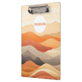 Individuelle Name Abstrakte Landschaftsbilder Klemmbrett (Links)