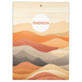 Individuelle Name Abstrakte Landschaftsbilder Klemmbrett (Rückseite)