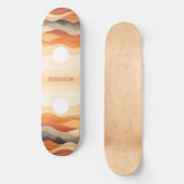 Individuelle Name Abstrakte Landschaftsbilder Skateboard (Vorderseite)