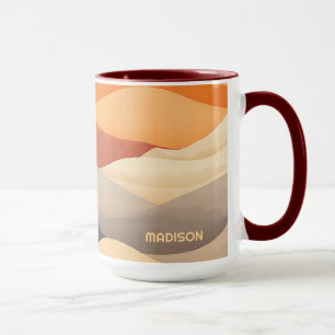 Individuelle Name Abstrakte Landschaftsbilder Tasse