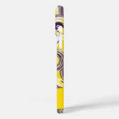 Individuelle Name Abstrakte Lila-Gelbwalzwelle Case-Mate iPhone Hülle (Rückseite / Links)