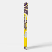 Individuelle Name Abstrakte Lila-Gelbwalzwelle Case-Mate iPhone Hülle (Rückseite / Rechts)