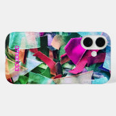 Individuelle Name Abstrakter, rauschender, farbige Case-Mate iPhone Hülle (Rückseite (Horizontal))