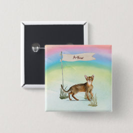 Individuelle Name Abyssinian Cat Pet Button