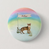 Individuelle Name Abyssinian Cat Pet Button (Vorderseite)