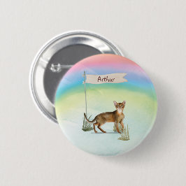 Individuelle Name Abyssinian Cat Pet Button