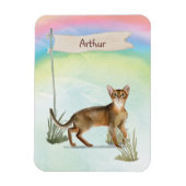 Individuelle Name Abyssinian Cat Pet Magnet (Vertikal)