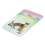 Individuelle Name Abyssinian Cat Pet Magnet (Linke Seite)