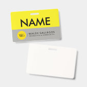 Individuelle Name Abzeichen Ausweis (Vorder- & Rückseite)