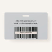 INDIVIDUELLE NAME ABZEICHEN - Holder.Reel.Pin.ID.C Ausweis (Rückseite)