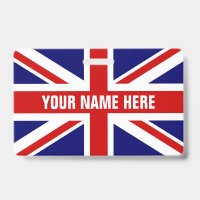 Individuelle Name-Abzeichen mit Britischer Flagge