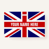 Individuelle Name-Abzeichen mit Britischer Flagge Ausweis (Vorderseite)