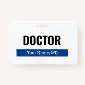 Individuelle Name-Abzeichen mit Clip für Ärzte MD Ausweis (Vorderseite)