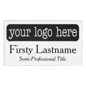 Individuelle Name-Abzeichen mit horizontalem Logo Namenschild (Vorderseite)