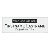 Individuelle Name-Abzeichen mit horizontalem Logo Namenschild (Vorderseite)