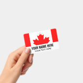 Individuelle Name Abzeichen mit kanadischer Flagge Ausweis (Handheld)
