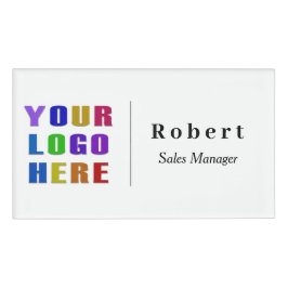 Individuelle Name-Abzeichen mit Logo Namenschild