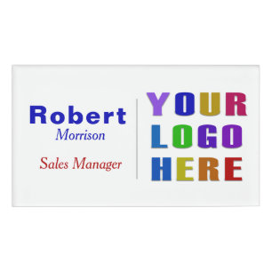 Individuelle Name-Abzeichen mit Logo Namenschild