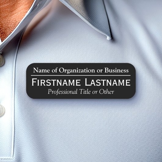 Individuelle Name Abzeichen - Name der Einrichtung Namensschild