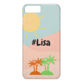 Individuelle Name Adorable Sommermuster Sonnensche Case-Mate iPhone Hülle (Rückseite)