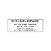 Individuelle Name-Adresse Website E-Mail-Briefmark Permastempel (Design)