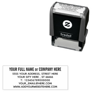 Individuelle Name-Adresse Website Telefon E-Mail-B Permastempel