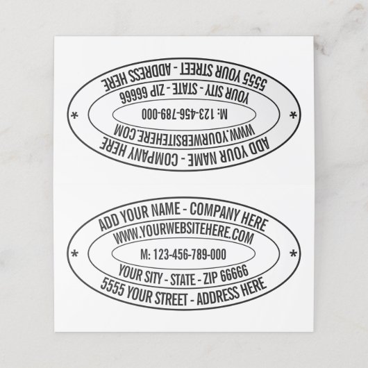 Individuelle Name-Adresse Website Telefonloykarte Treuekarte (Außenseite Aufgefaltet)