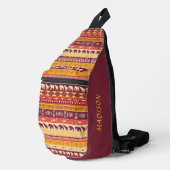 Individuelle Name African Pattern Crossbody Bag (Rechte Ecke)