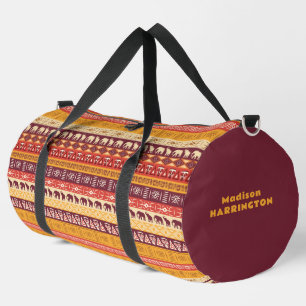 Individuelle Name African Pattern Duffle Bag