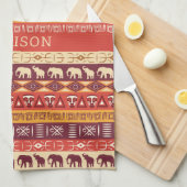 Individuelle Name African Pattern Geschirrtuch (Viertel Falte)