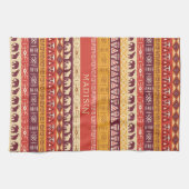 Individuelle Name African Pattern Geschirrtuch (Horizontal)