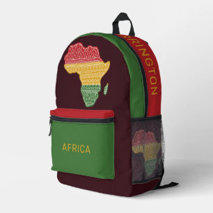 Individuelle Name Afrika Bedruckter Rucksack