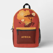 Individuelle Name Afrika Bedruckter Rucksack (Vorderseite)