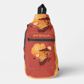 Individuelle Name Afrika Crossbody Bag (Vorderseite)