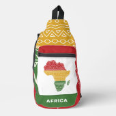 Individuelle Name Afrika Crossbody Bag (Vorderseite)