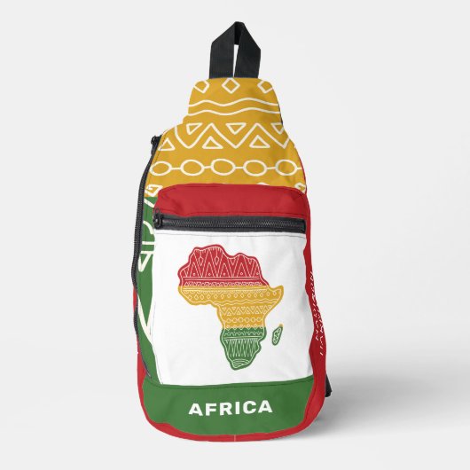 Individuelle Name Afrika Crossbody Bag (Vorderseite)