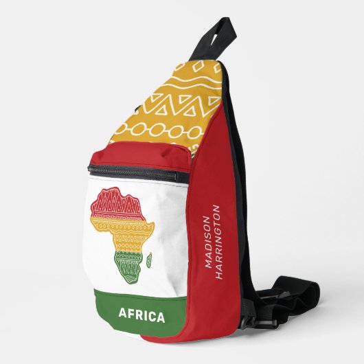 Individuelle Name Afrika Crossbody Bag (Rechte Ecke)