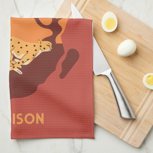 Individuelle Name Afrika Geschirrtuch (Viertel Falte)