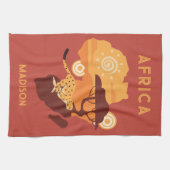 Individuelle Name Afrika Geschirrtuch (Horizontal)