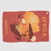 Individuelle Name Afrika Golfhandtuch (Horizontal)